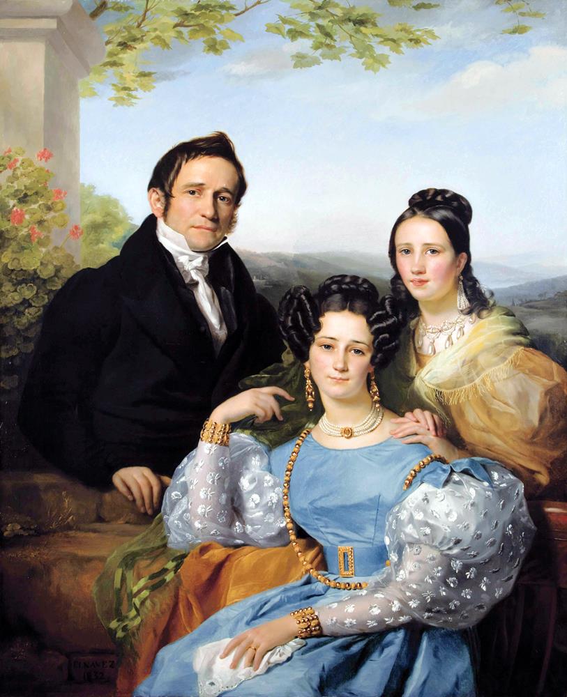 Теодор Жозеф Жоне и две его дочери