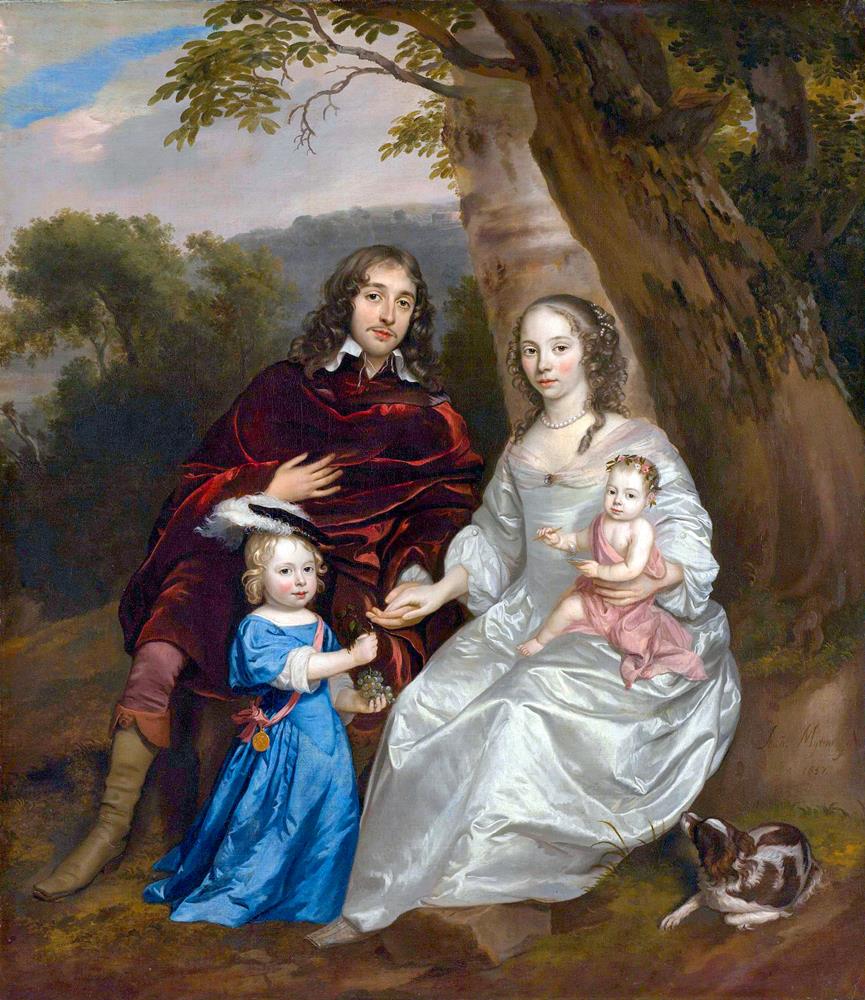 Говерт ван Слингеландт, лорд Даббельдама со своей женой Кристиной ван Беверен и детьми