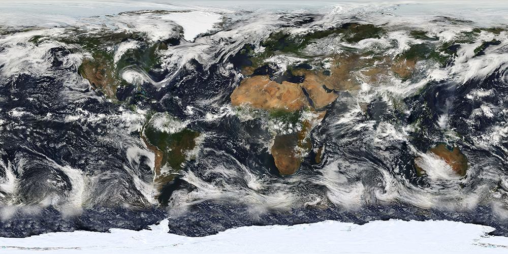 Спутниковый снимок, сделанный камерой MODIS, 2005 год (MODIS Map, NASA)