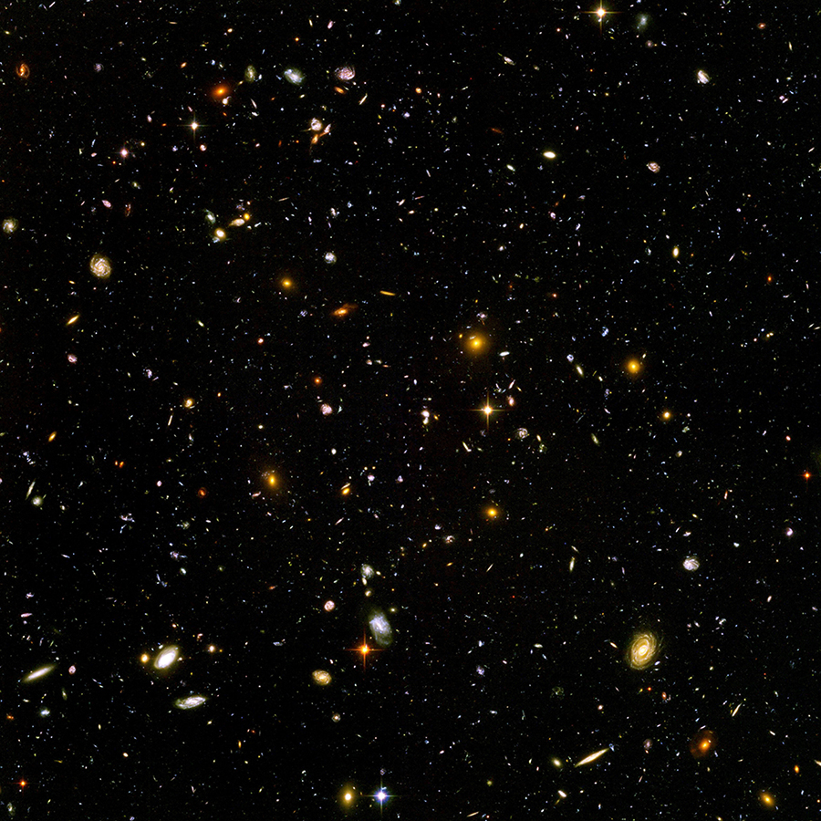 Сверхглубокое поле Хаббла (Hubble ultra-deep field, NASA и ESA)